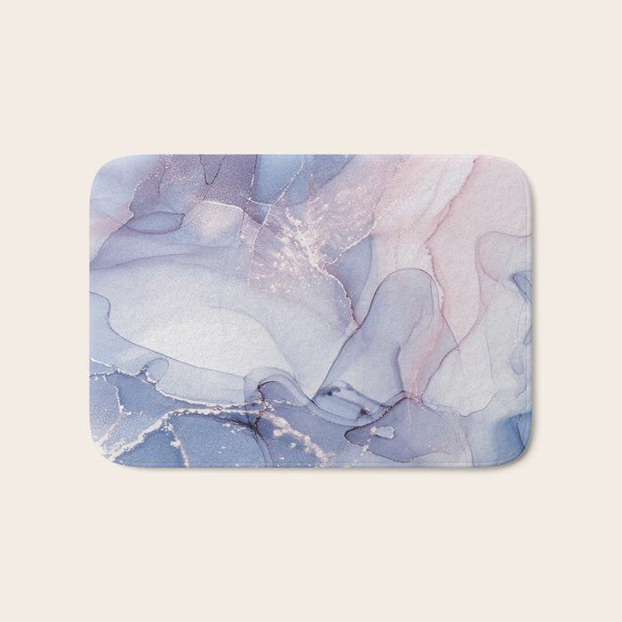 Abstract Blue Pink Purple Art Print By LandSartprints Bath Mat Gallery Image 1