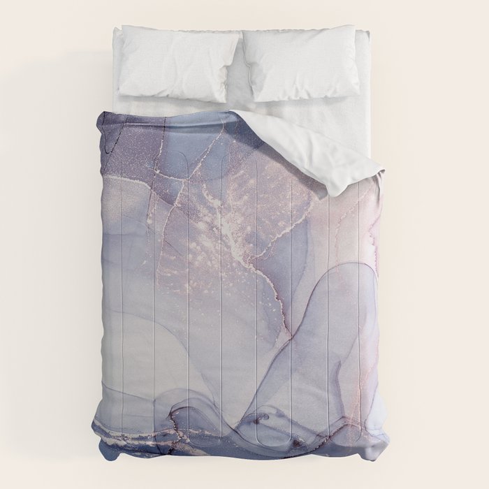 Abstract Blue Pink Purple Art Print By LandSartprints Comforter Gallery Image 6