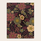 Classy Burgundy, Cream & Sage Green Floral Pattern Notebook Gallery Image 4