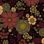 Classy Burgundy, Cream & Sage Green Floral Pattern Coffee Mug Gallery Image 2