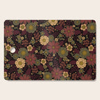 Classy Burgundy, Cream & Sage Green Floral Pattern Cutting Board Gallery Image 1