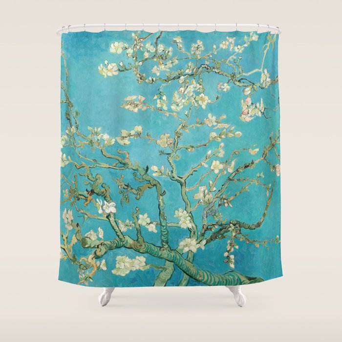 Van Gogh Almond Blossoms Painting Shower Curtain Gallery Image 1
