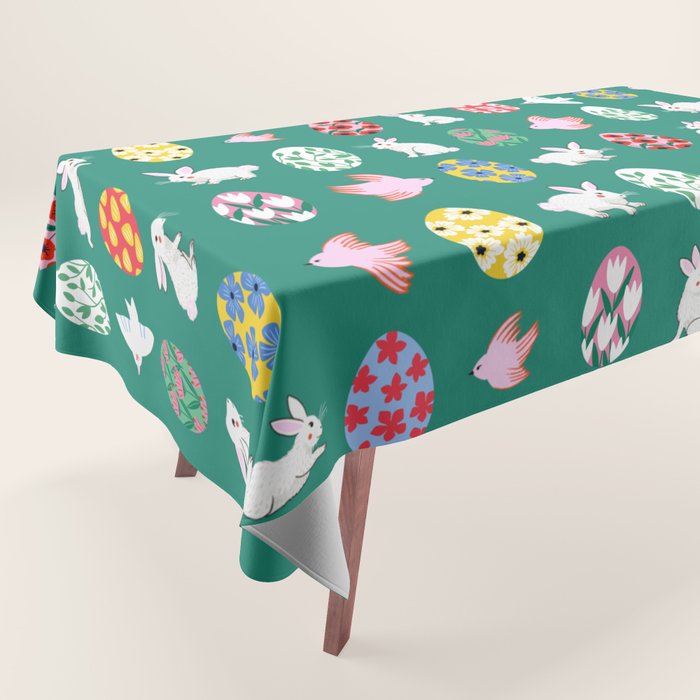 Floral Easter Garden Tablecloth Gallery Image 1