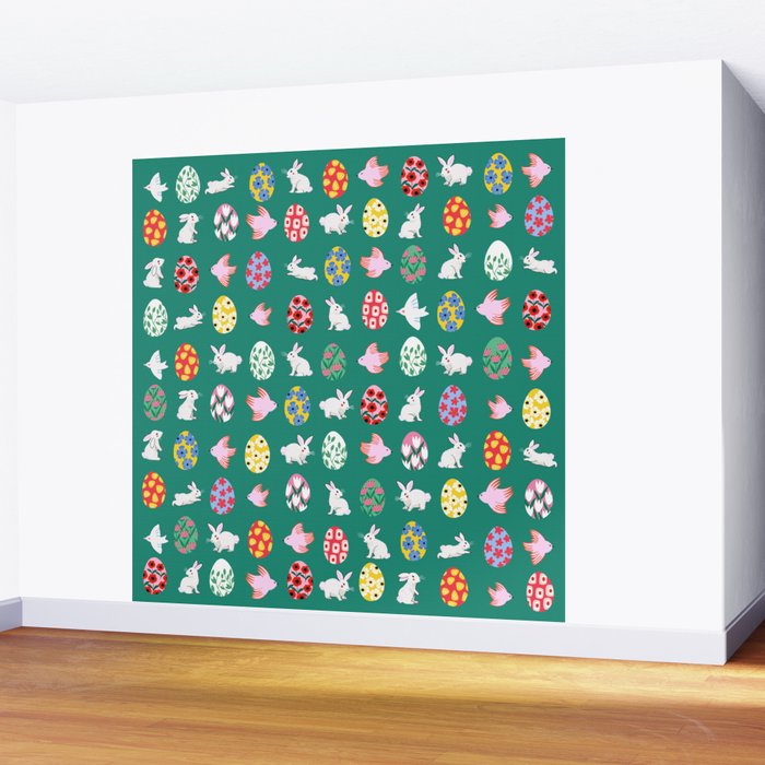 Floral Easter Garden Wall Mural Gallery Image 2