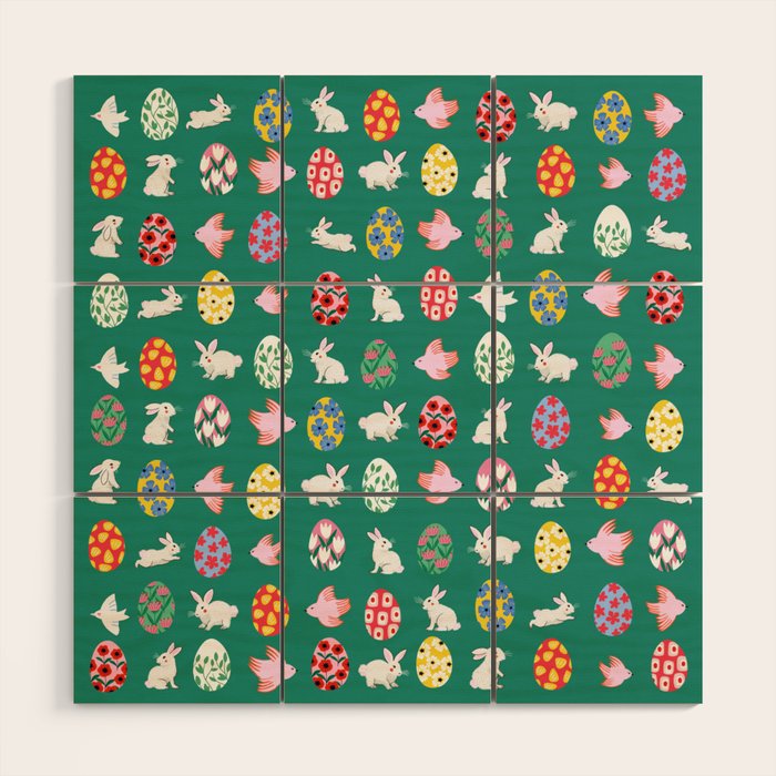 Floral Easter Garden Wood Wall Art Gallery Image 1