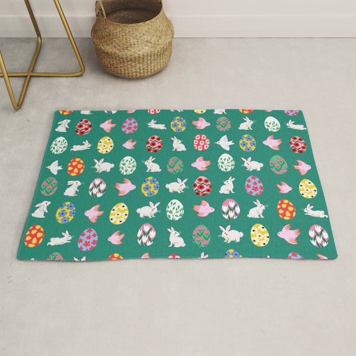 Floral Easter Garden Rug Gallery Image 1