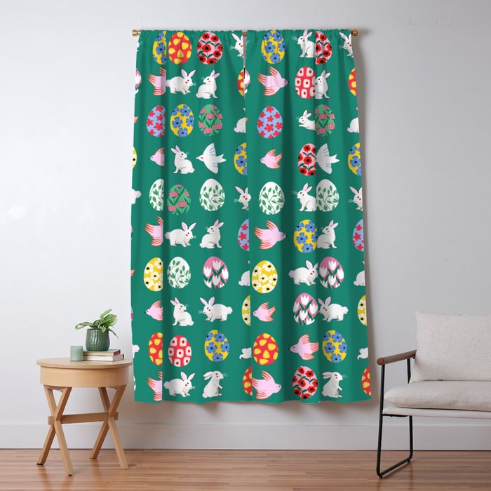Floral Easter Garden Window Curtain Gallery Image 5