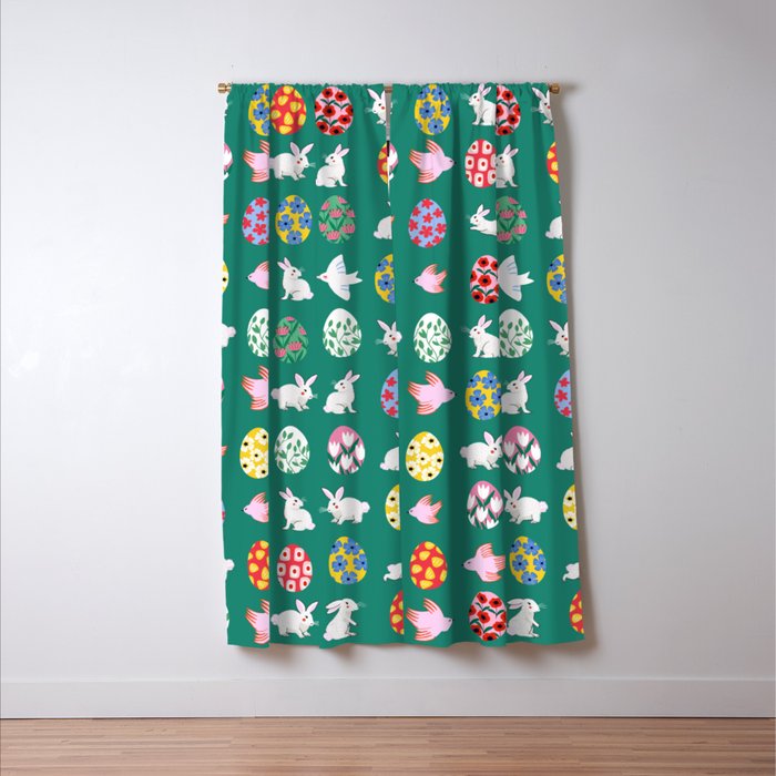 Floral Easter Garden Window Curtain Gallery Image 3