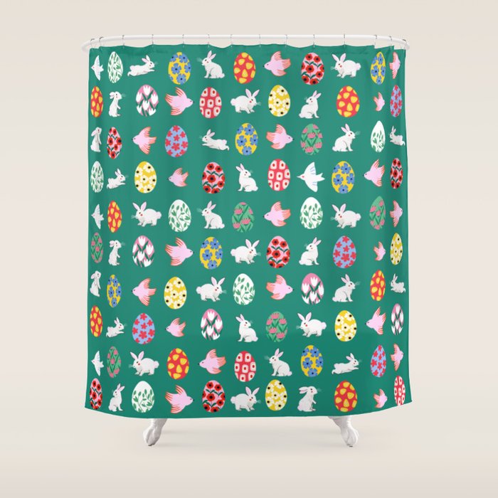 Floral Easter Garden Shower Curtain Gallery Image 1