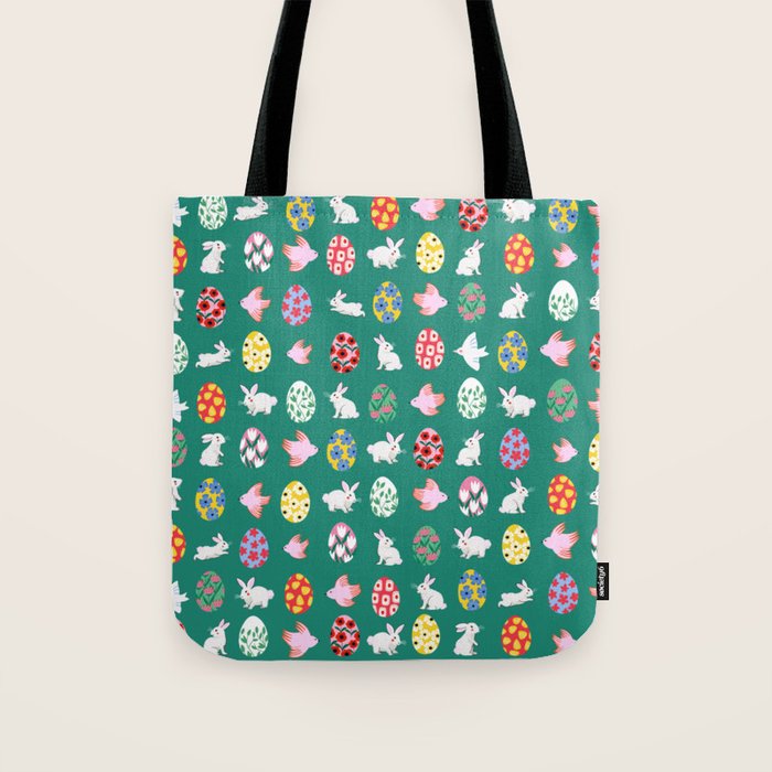 Floral Easter Garden Tote Bag Gallery Image 1
