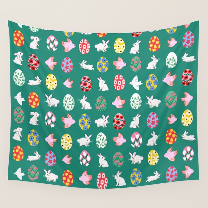 Floral Easter Garden Wall Tapestry Gallery Image 4