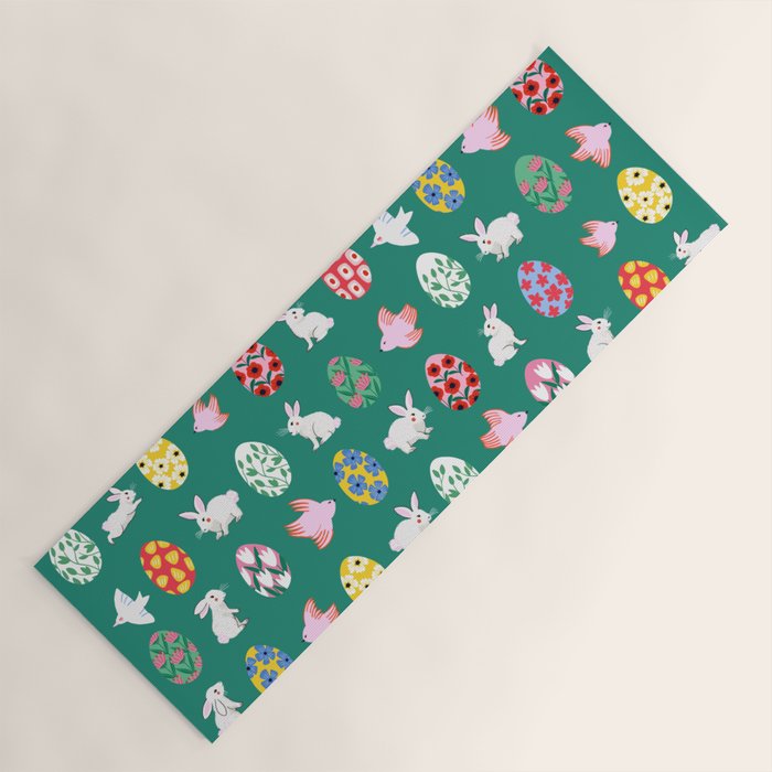 Floral Easter Garden Yoga Mat Gallery Image 1