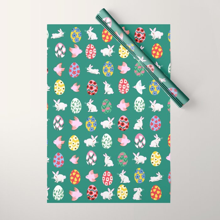 Floral Easter Garden Wrapping Paper Gallery Image 1