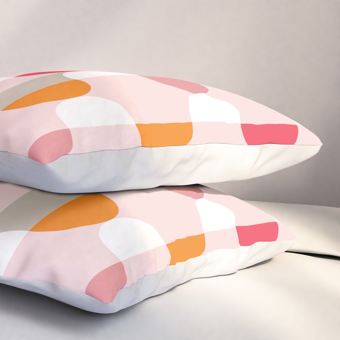 City life facade pearl pink Pillow Sham Gallery Image 3
