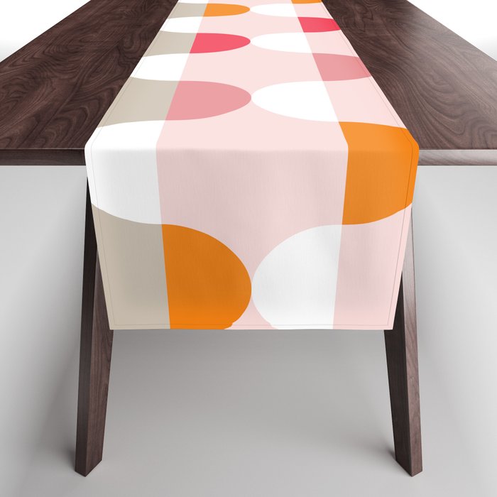 City life facade pearl pink Table Runner Gallery Image 1