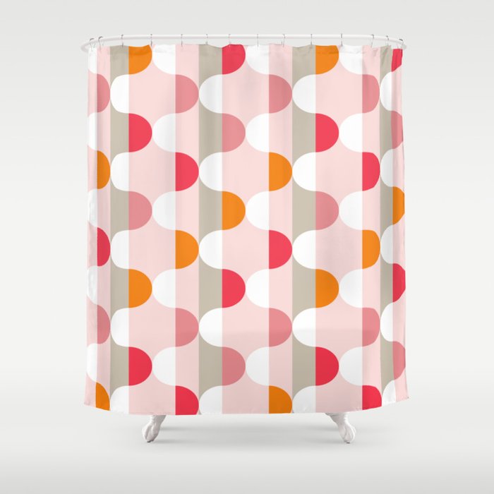 City life facade pearl pink Shower Curtain Gallery Image 1