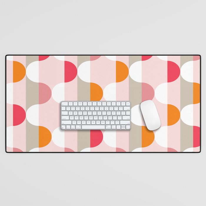 City life facade pearl pink Desk Mat Gallery Image 1