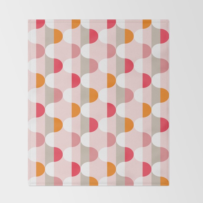 City life facade pearl pink Throw Blanket Gallery Image 2