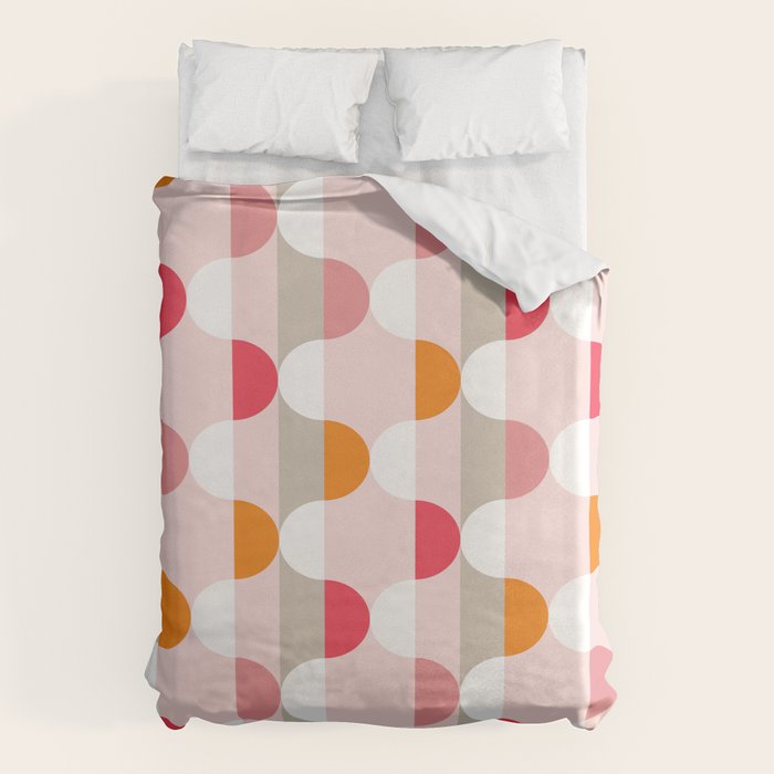 City life facade pearl pink Duvet Cover Gallery Image 1