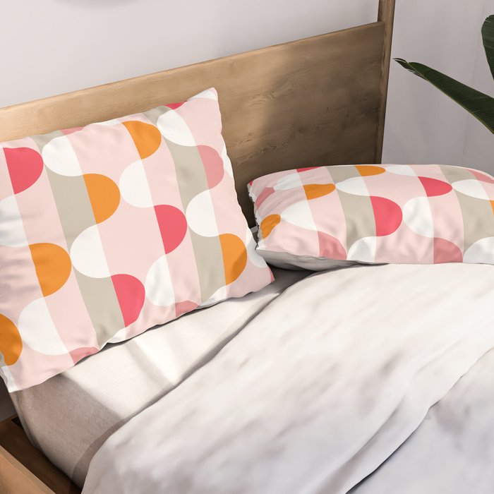 City life facade pearl pink Pillow Sham Gallery Image 2