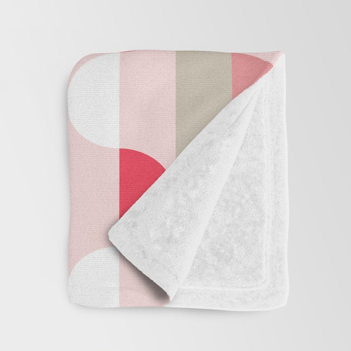 City life facade pearl pink Throw Blanket Gallery Image 3