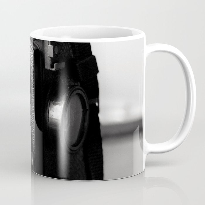 Vintage Camera Tri-pod Seagull black and white photograph - photography - photographs wall decor Coffee Mug Gallery Image 1