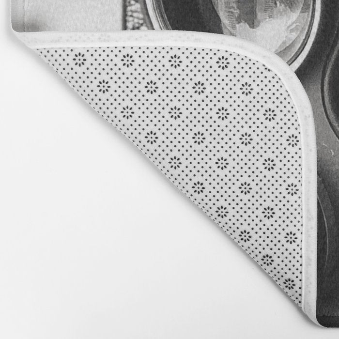 Vintage Camera Tri-pod Seagull black and white photograph - photography - photographs wall decor Bath Mat Gallery Image 2