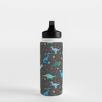 Dinosaurs in Space in Blue Water Bottle Gallery Image 3