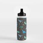 Dinosaurs in Space in Blue Water Bottle Gallery Image 2