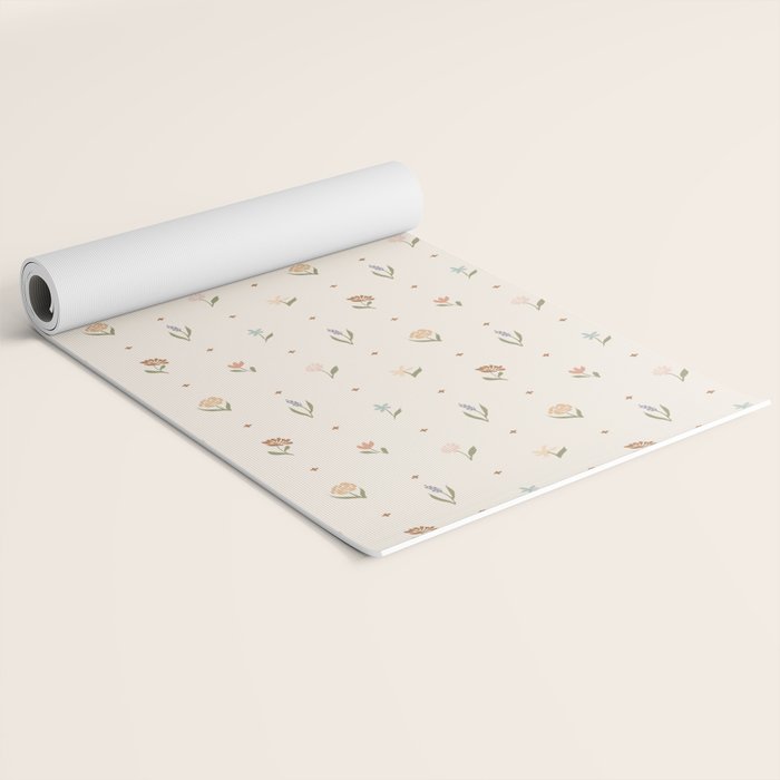 Folk Wildflowers Yoga Mat Gallery Image 2