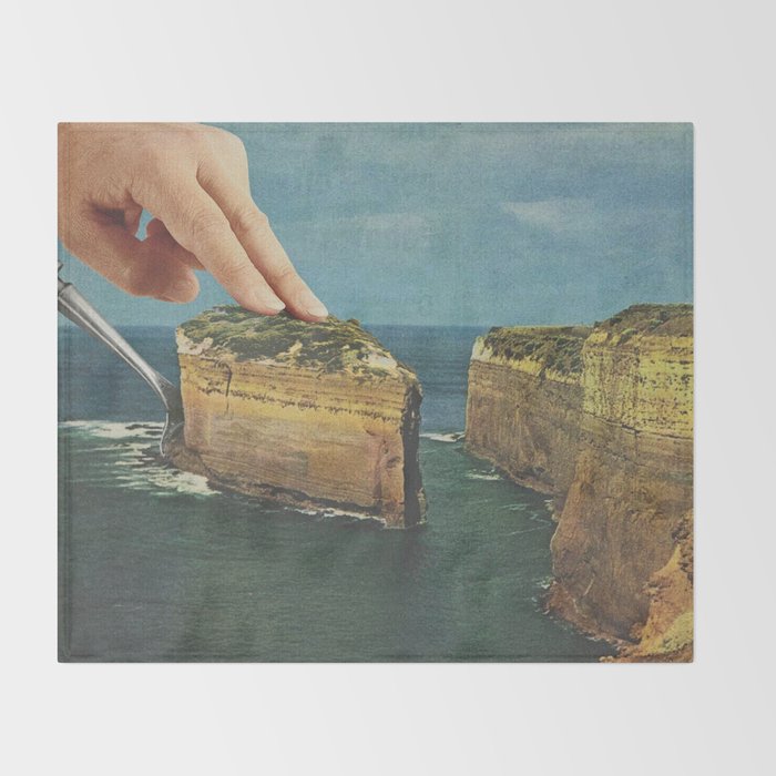 Serving up cake by the seaside - Cake slice Throw Blanket Gallery Image 2