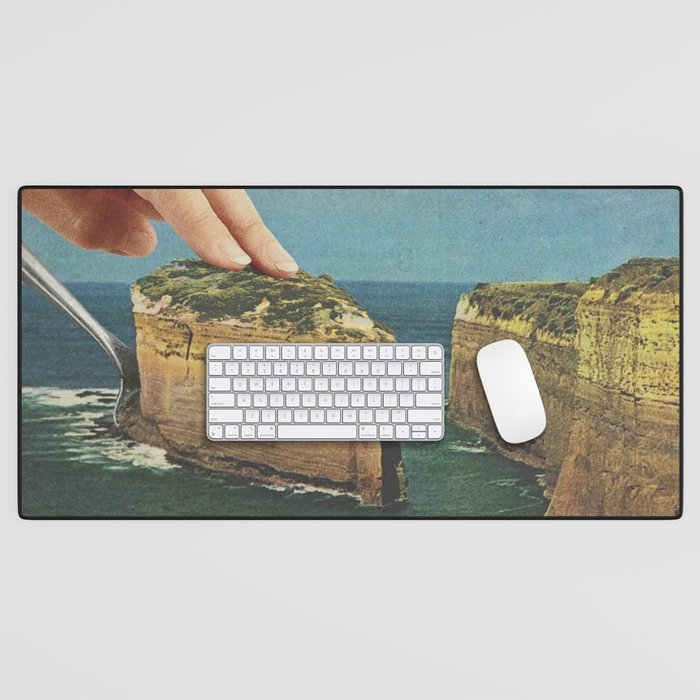 Serving up cake by the seaside - Cake slice Desk Mat Gallery Image 1