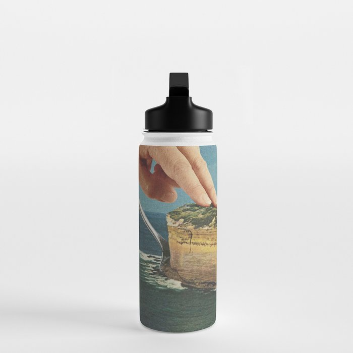 Serving up cake by the seaside - Cake slice Water Bottle Gallery Image 3