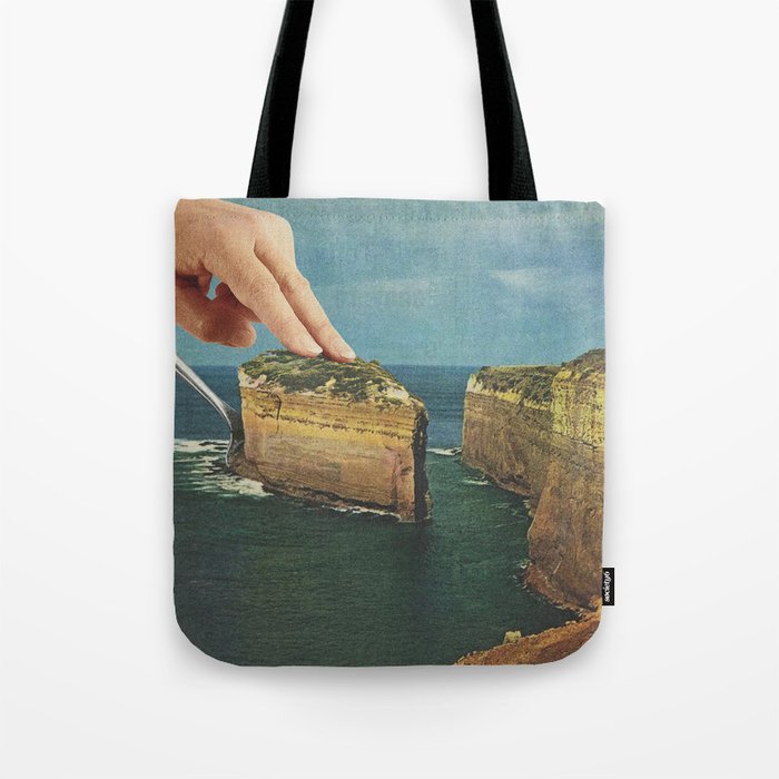 Serving up cake by the seaside - Cake slice Tote Bag Gallery Image 1