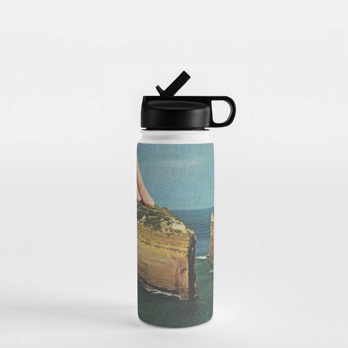 Serving up cake by the seaside - Cake slice Water Bottle Gallery Image 1