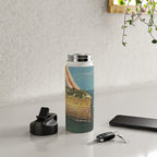 Serving up cake by the seaside - Cake slice Water Bottle Gallery Image 4