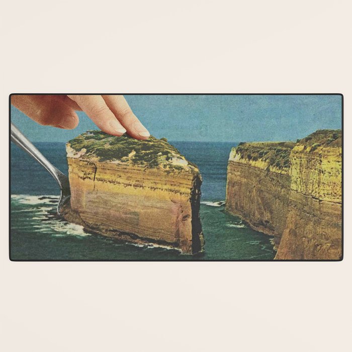 Serving up cake by the seaside - Cake slice Desk Mat Gallery Image 3