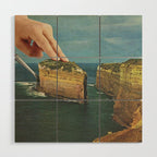 Serving up cake by the seaside - Cake slice Wood Wall Art Gallery Image 1
