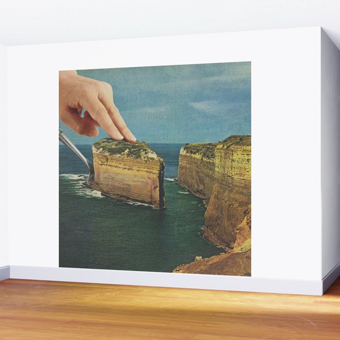 Serving up cake by the seaside - Cake slice Wall Mural Gallery Image 2