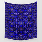 Oriental Opulence: Royal Blue Velvet Moroccan Majesty Wall Tapestry Gallery Image 4