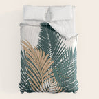 Gold and Green Palm Leaves Comforter Gallery Image 6