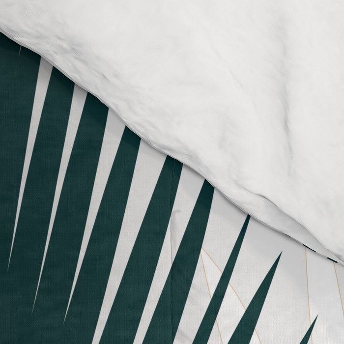 Gold and Green Palm Leaves Comforter Gallery Image 4