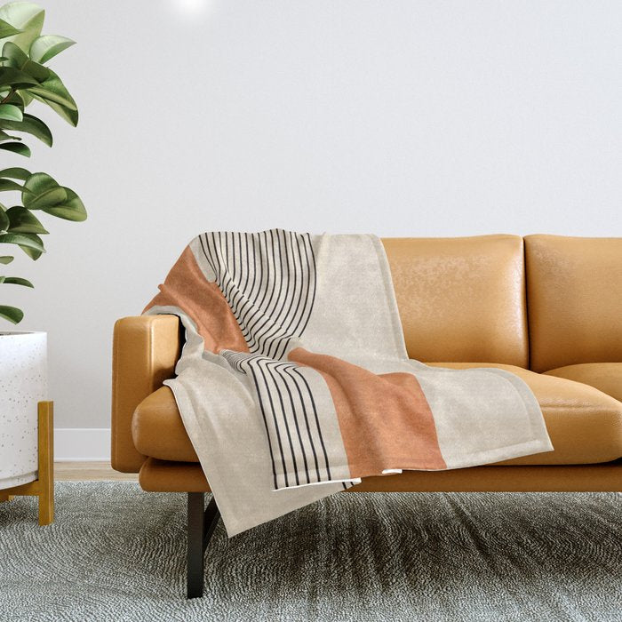 Harmony - Mid Century Modern  Throw Blanket Gallery Image 1