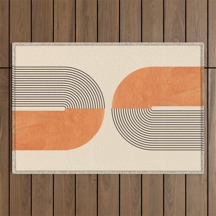 Harmony - Mid Century Modern  Outdoor Rug Gallery Image 1