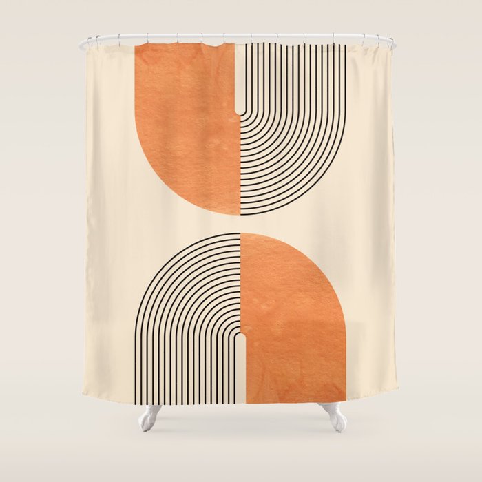 Harmony - Mid Century Modern  Shower Curtain Gallery Image 1