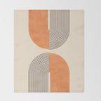 Harmony - Mid Century Modern  Throw Blanket Gallery Image 2