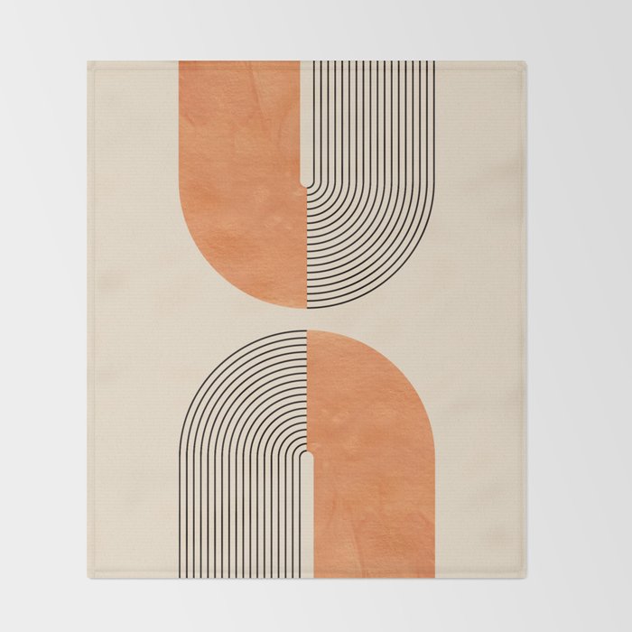 Harmony - Mid Century Modern  Throw Blanket Gallery Image 2