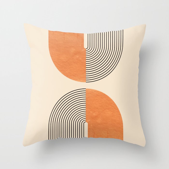 Harmony - Mid Century Modern  Throw Pillow Gallery Image 1