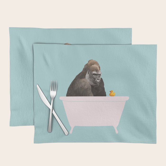 Gorilla in Bathtub Placemat