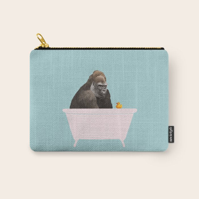 Gorilla in Bathtub Carry All Pouch Gallery Image 1